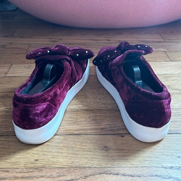 Rebecca Minkoff Stacey Velvet Studded Bow Slip-On Sneakers - Picture 6 of 16